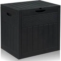 LALAHO Gartenbox Wasserdicht, 126L Kunststoff-Aufbewahrungsbox, für Garten, Terrasse, Balkon, 56x43x53 cm