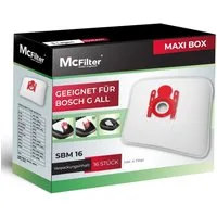 McFilter Staubsaugerbeutel 16 Stück, passend für Bosch BBZ16FGALL - Typ G ALL, BSGL3 BGL32200 BGL3A BGL3B BGL3C BGL25A100, 16 St., 5-lagiger Staubbeutel mit Staubverschluss, inkl. 4 Filter