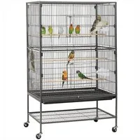 Yaheetech Vogelkäfig, Vogelvoliere Nagerkäfig mit Schmutzwanneneinsatz