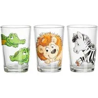 Ritzenhoff & Breker Kinderbecher Happy Zoo Kindergläser 205 ml 3er Set, 3-tlg., Glas