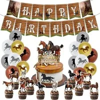 UE Stock Papierdekoration 44-tlg. Geburtstag Party Deko Motto Pferde Party für Junge Mädchen, für einen besonderen Blickfang