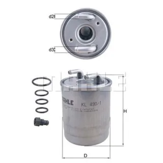 Mahle Kraftstofffilter Mercedes Sprinter KL490/1D