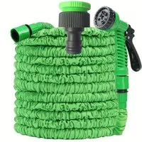 SIKAINI Gartenschlauch Dehnbarer Wasserschlauch,für Gartenbewässerung, Gartenschlauch, Multifunktionale Spritzdüse, (Automatische Dehnung & Rückzug)