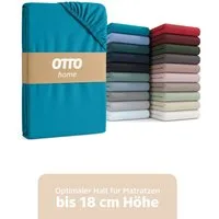 OTTO home Spannbettlaken PHYSALIS in BASIC und PREMIUM Qualität, 100% Baumwolle, Jersey (160 g/m), Gummizug: rundum, (2 Stück), für Matratzen bis 18 cm Höhe, Bettlaken, Spannbetttuch, pflegeleicht