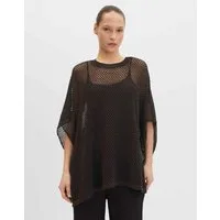 someday Poncho Beluni Cape in Crochet-Optik Locker fallend mit offenem Strickbild für lässige Looks