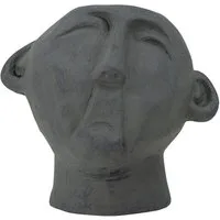 Bloomingville Dekofigur Vesla, aus Terrakotta, Schwarz, Skulptur mit Dekogesicht
