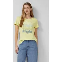 s.Oliver Kurzarmshirt T-Shirt T-Shirt mit Flammgarnstruktur und Print