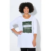 Angel of Style Longshirt T-Shirt A-Linie Glitzer-Motiv mit Schriftzug