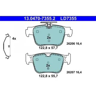 ATE Ceramic Bremsbelag hinten Audi CUPRA Skoda VW