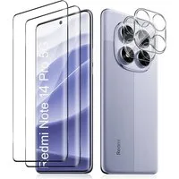 SmartUP Displayschutzglas 2X Schutzglas für Xiaomi Redmi Note 14 Pro 5G Panzerfolie Kamera 3D für Für Xiaomi Redmi Note 14 Pro 5G, kompletter Rundumschutz