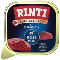 Rinti Singlefleisch Exclusive Ross pur 150 g - 10 Stück, für: Hund
