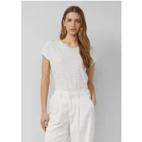 s.Oliver Kurzarmshirt T-Shirt T-Shirt mit Rollkanten und Flammgarnstruktur