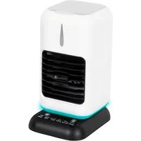 Ambiano Tischventilator Ambiano Tischluftkühler mit LED, 3 Stufen, Timer & 450ml Tank, Luftkühlung und Luftbefeuchtung für ein angenehmes Raumklima
