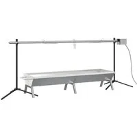 vidaXL Grillkamin Rotisserie-Grill Automatisch Edelstahl