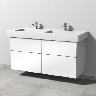 Sanipa 3way Waschtischunterbau zu Laufen Pro A Waschtisch mit 4 Auszügen, Weiß-Glanz SF76078