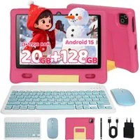 BUFO 10 Zoll 3GB RAM, 128GB, 1280x800 HD Display, Wi-FI 6, 5000mAh, Kinder Tablet (10", 128 GB, Android 15, 5G WiFi, mit Tastatur/Maus/Stift, Octa Core, Kindersicherung)