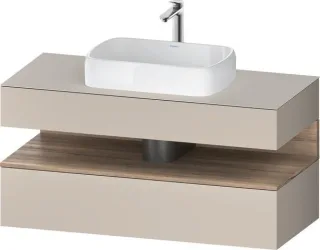 Duravit Qatego Konsolenwaschtischunterbau wandhängend Taupe Matt 1200x550x600 mm - QA4732055910010 QA4732055910010