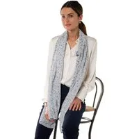 MayTree Modeschal leichter Chiffonschal Damen Millefleurs 70x180, soft blue, ganzjährig, (Stück, 1-St)