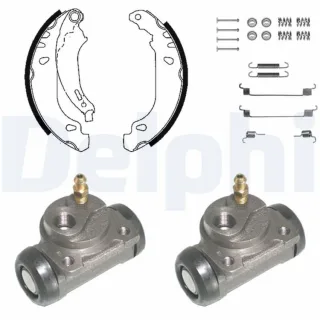 Delphi Bremsbacken vormontiert hinten Peugeot 206 KP1060