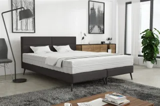 Polsterbett Doppelbett BERGAMO 140x200cm Stoff Gemma Anthrazit ohne Matratze
