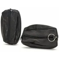 HundB Schlüsseltasche Schlüsseltasche Leder Schwarz 120x70 mm 1 Stück (Stück, 1-tlg., Schlüsseletui)