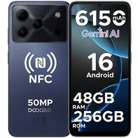 DOOGEE NOTE 56 PLUS Android 16 Handy, 48GB RAM (6 + 42GB)+256GB 6.56" HD+ Smartphone (16,6 cm/6,56 Zoll, 256 GB Speicherplatz, 50 MP Kamera, 50MP AI Kamera, 6150mAh Akku, 90Hz Display, NFC & Fingerabdruck)