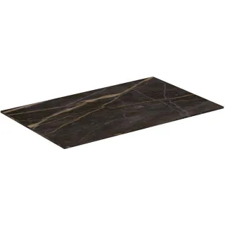 Ideal Standard Conca Keramik-Waschtisch-Platte T4344DG Ausladung 37cm, 60 x 37,3 x 0,6 cm, Mamor Noir Desir