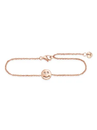 cai Armband 925/- Sterling Silber rotvergoldet Zirkonia Smile