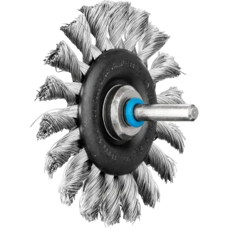 PFERD TOOLS POS Rundbürste gezopft RBG 76x6 mm Schaft 6 mm Edelstahl-Draht 0,35 - 43198010