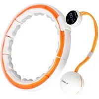 HMS Hula-Hoop-Reifen Hula Hoop mit Zähler und Schwerkraftball Fitnessgerät Fitnessring, verstellbar mit Massagepunkten & Zählerdisplay