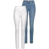 Flashlights Jeansjeggings (Packung, 2er-Pack) enge Passform, Röhrenjeans, Used-Look-Waschung, hohe Leibhöhe