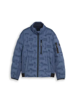 Tom Tailor - Hybrid Steppjacke mit verstaubarer Kapuze vintage indigo blue - Gr. - XXL