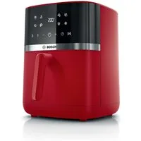 BOSCH Heißluftfritteuse Air Fryer Serie 4, MAF462R0, 6,1l, 2 Heizelemente, 7 Programme, rot, 2050 W, Auftaufunktion, Korb/Gitter spülm.geeignet