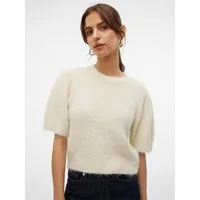 Vero Moda Strickpullover VMNOVAH SS O-NECK PUFF PULLOVER GA NOOS