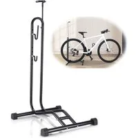 SURFOU Fahrradständer Fahrradständer Boden Fahrradhalter Garage Reparaturständer (Stabiler Fahrrad Parkständer aus Carbonstahl für Innenbereich, Garage, Wartung und Reinigung, 1-St., ca. 445 x 415 mm)