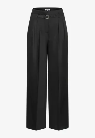 MORE & MORE - weite Bundfaltenhose schwarz - Gr. - 42