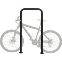 MCW Fahrradständer MCW-N42 (1-St), Auch als Absperr-Bügel einsetzbar, Bodenmontage durch Schrauben
