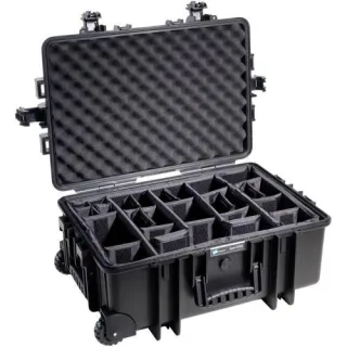 B&W Outdoor Case Type 6700 schwarz mit Facheinteilung