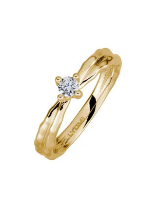 Lyomi Ring 585/- Gelbgold 1 synth. Diam. 0,15ct.