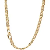 HOPLO Panzerkette Zwillingspanzerkette Armkette Breite 3,7 mm 19 cm 375 - 8 Karat Gold, Made in Germany