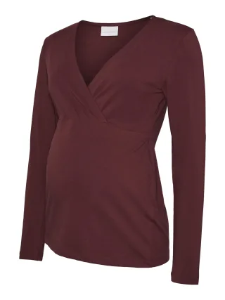 MAMALICIOUS - MLKERRIE TESS LS JRS TOP 2-P NOOS Windsor Wine - Gr. - M
