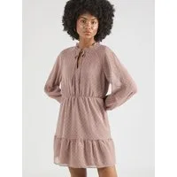 Vila Spitzenkleid DOBBY (1-tlg) Rüschen