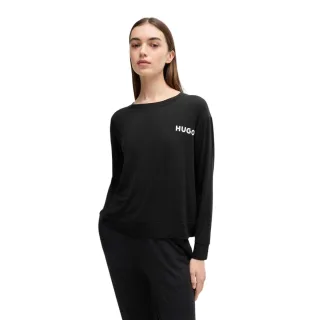 Hugo - "Unite" Schlafanzug-Oberteil für Damen, leger, Langärmlig (Schwarz)