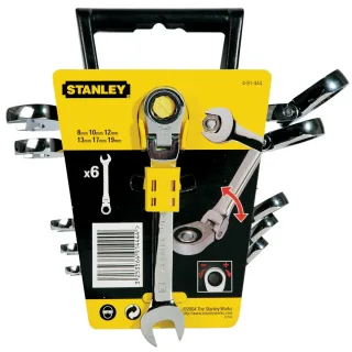 STANLEY Ringmaulschlüssel-Set 6-teilig 8-10-12-13-17-19mm Maxi-Drive-Plus-Profil - 4-91-444