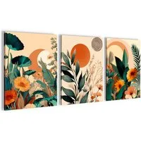 Novart Wandbild Abstrakt Bunt Baum des Lebens Wohnzimer Schlafzimmer Deko, Abstrakt