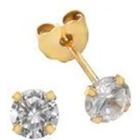 Firetti Paar Ohrstecker Schmuck Geschenk Gold 333 Ohrschmuck glänzender Klassiker, mit Zirkonia (synth)
