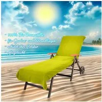 KiNZLER Strandtuch Frottee-Liegenbezug, 100% Baumwolle, Schonbezug für Gartenliegen, Walkfrottee (Spar-Set, 2-St), Liegen-Handtuch, Uni Farben, 78x200 cm, auch als 2er Set