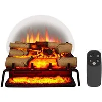 Balderia Elektrokamin Elektrokamin Einbaukamin BALDERIA Lily – Heizung bis 1500 W, schwarz, Elektrischer Kamineinsatz: 3D LED-Flamme, 750–1500 W