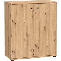 FORTE Kommode Tempra, Kommode, 2 große Türen, Höhe 85,5 cm, Breite 73,7 cm