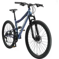 Bikestar Mountainbike 27.5 Zoll, ab 160 cm, Damen, Herren, 21 Gang Shimano Tourney RD-TY300 Schaltwerk, Kettenschaltung, Scheibenbremse, Rahmen 43 cm, Vollgefedert